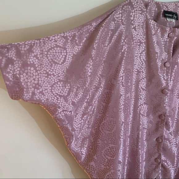 • VINTAGE 80s mauve silky Dress by Move-Jazz • - Picture 12 of 16